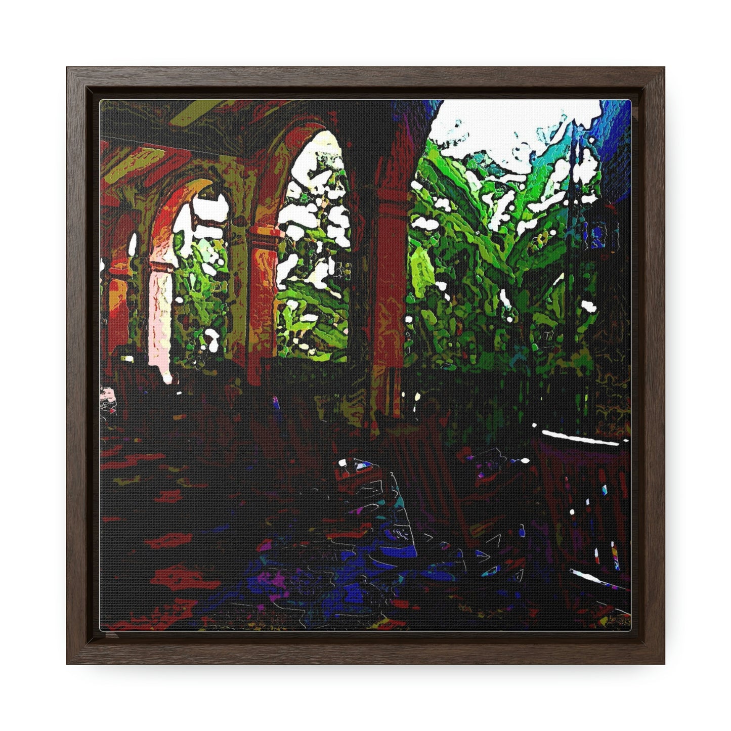 Gallery Canvas Wraps, Square Frame ...  Lanai & Rocking Chairs At: 'The Pink Palace' ... The Royal Hawai'ian ... Honolulu, HI ... '27Oct2014' ... Original Works ...