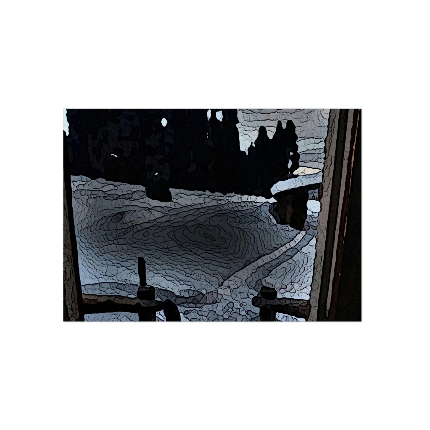 Aluminum Composite Panels ... "It's Warm Inside & Very Cold Outside" ... Duty Calls ... Winter-Cabin-Scene: December 2022 ... Original Works ...