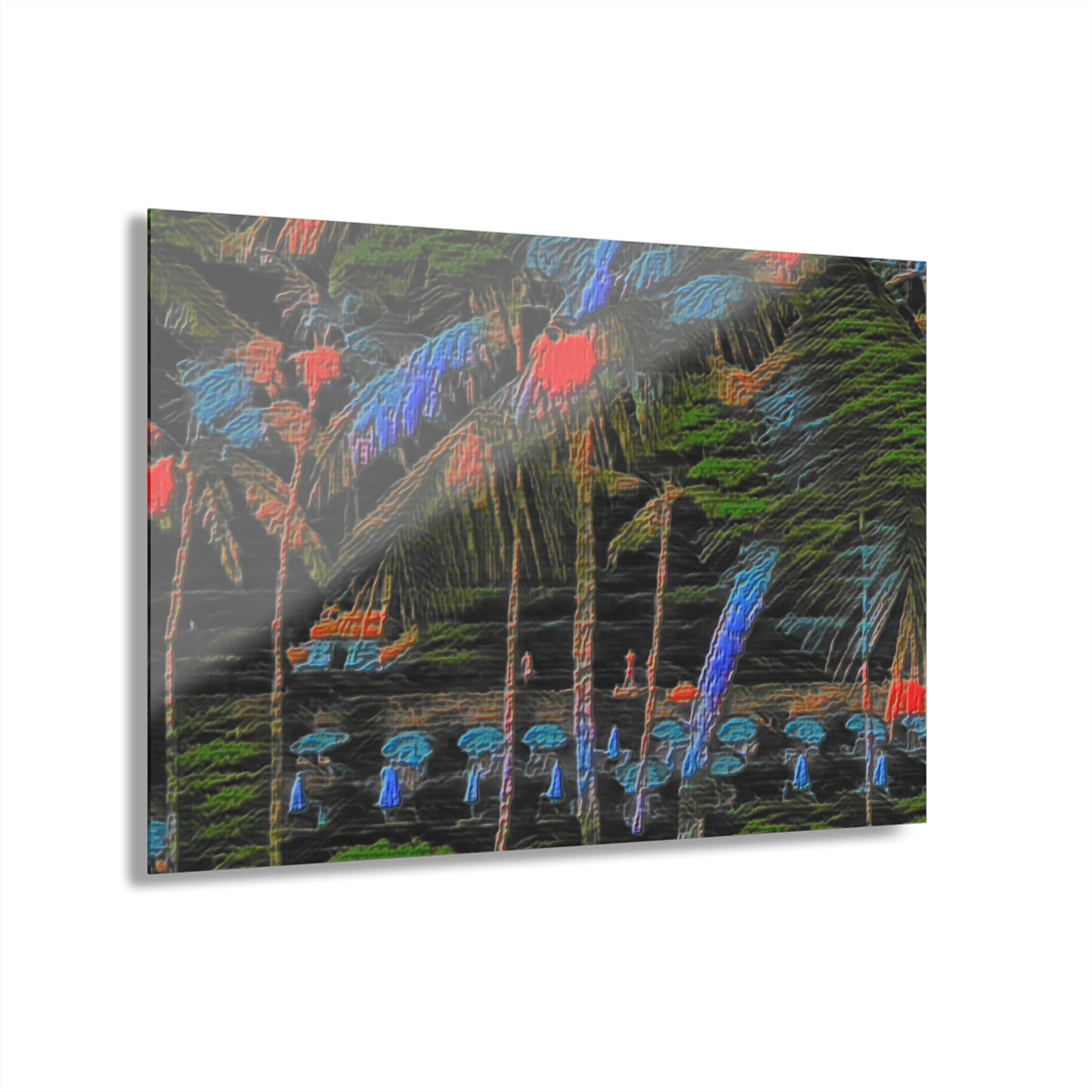Acrylic Prints (French Cleat Hanging) ... "The Royal Hawai'ian: Waikiki Beach_Beach" ... Honolulu, HI ... Ocotber 2014 (Halloween) ... Original Works ...