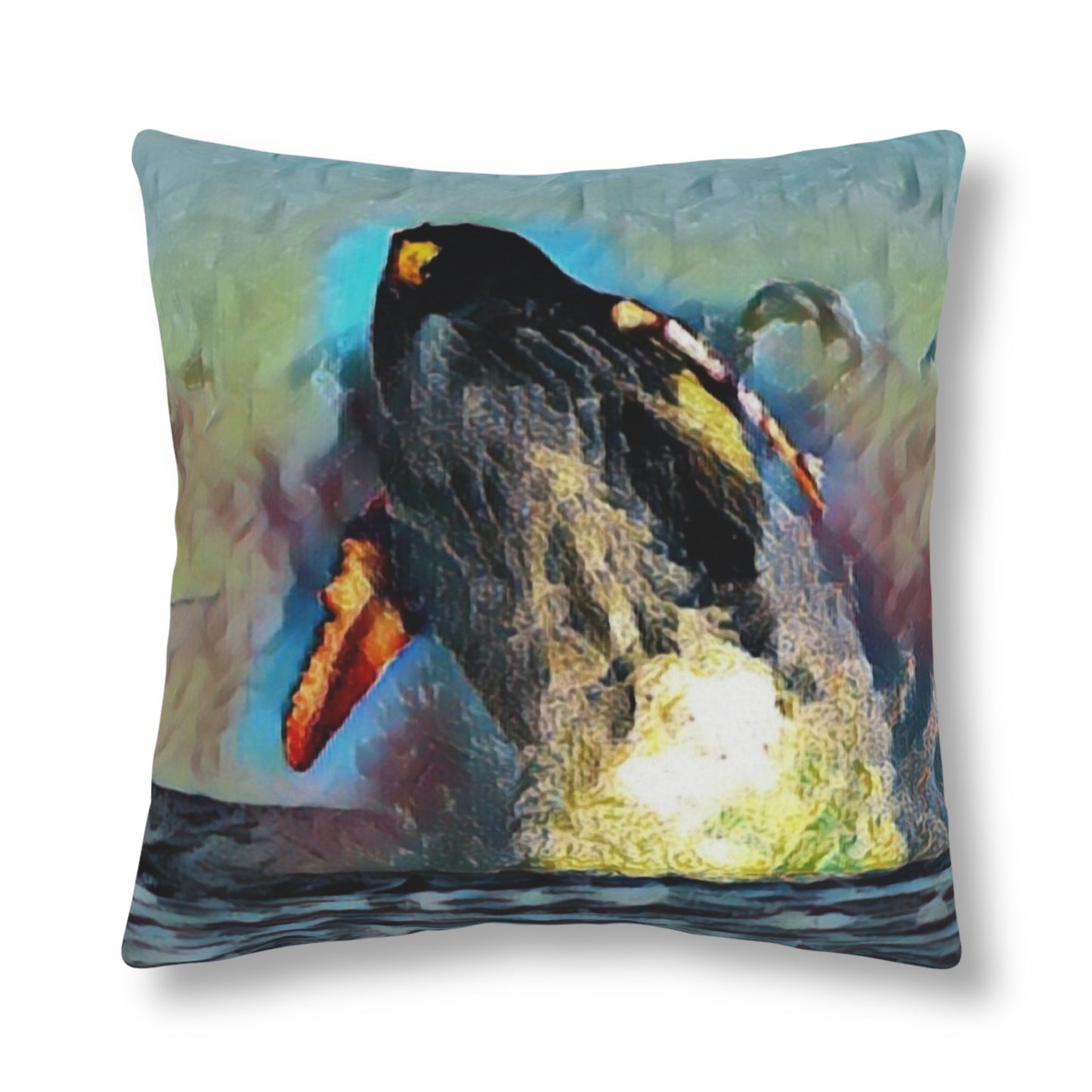 Waterproof Pillows ... An Extraordinary Humpback Breach ... 'With Explosive Energy' ... Family Archives (KPH) ... Circa: 21st Century. Maui, HI ... Original Works ...