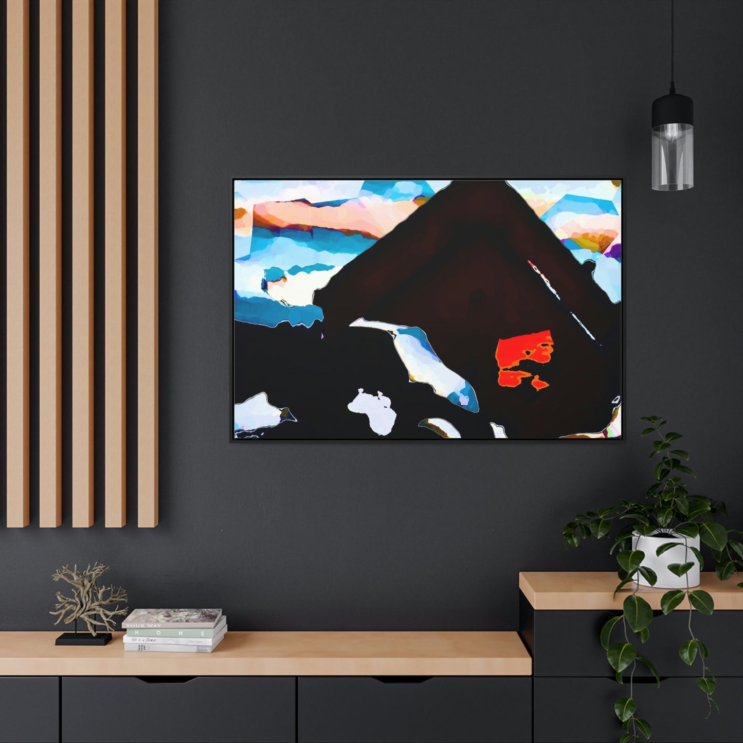 Gallery Canvas Wraps, Horizontal Frame ... After An Intense Snow Storm ... 'Digging Out' ... A Vehicle & Cabin "In The Mountains" ... March 2023 ... Original Works ...