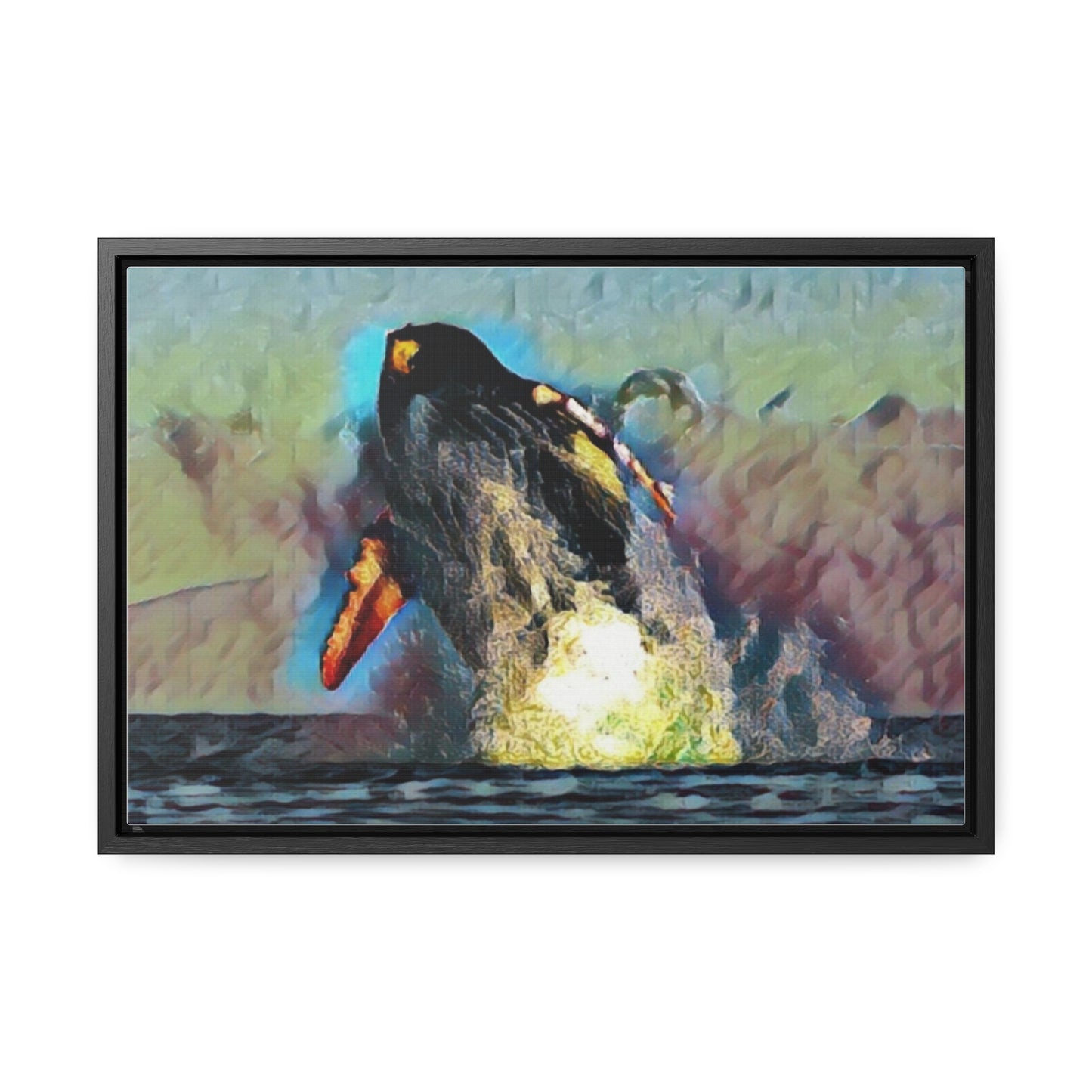 Gallery Canvas Wraps, Horizontal Frame ... An Extraordinary Humpback Breach ... 'With Explosive Energy' ... Family Archives (KPH) ... Circa: 21st Century. Maui, HI ... Original Works ...