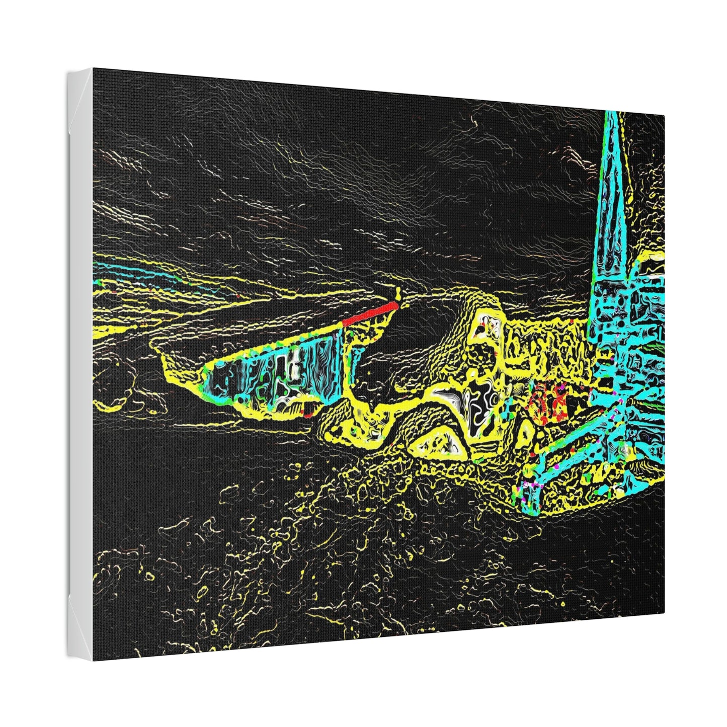 Polyester Canvas ... "Snow Vehicle In Snow Storm At-Rest" ... Circa 12Mar23 ... Central Idaho ... 18-Hours Rendering Time: Original Works ...