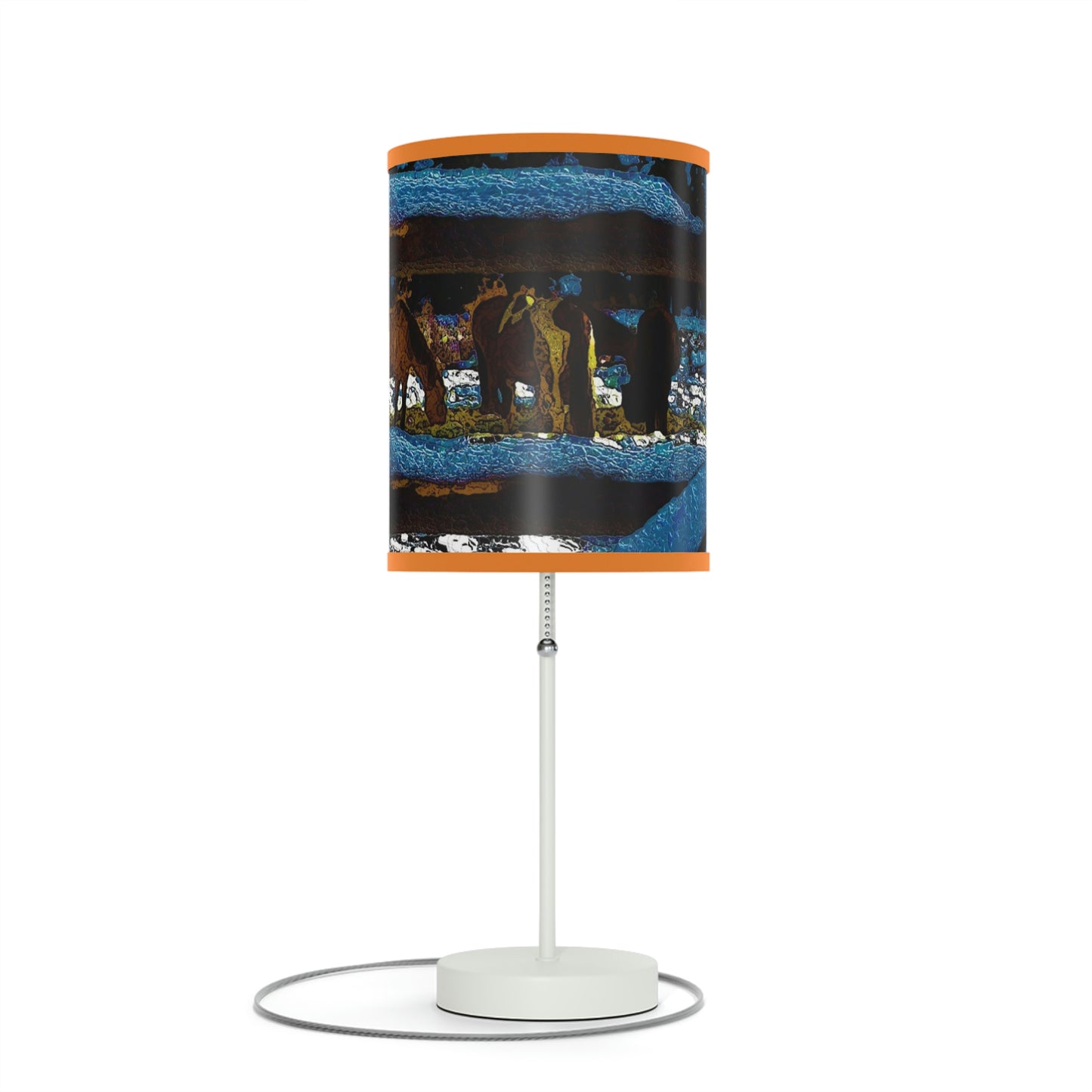 Lamp on a Stand, US|CA plug ... Corraled Horses In Winter ... Central Idaho, 5,600 Ft. Elevation