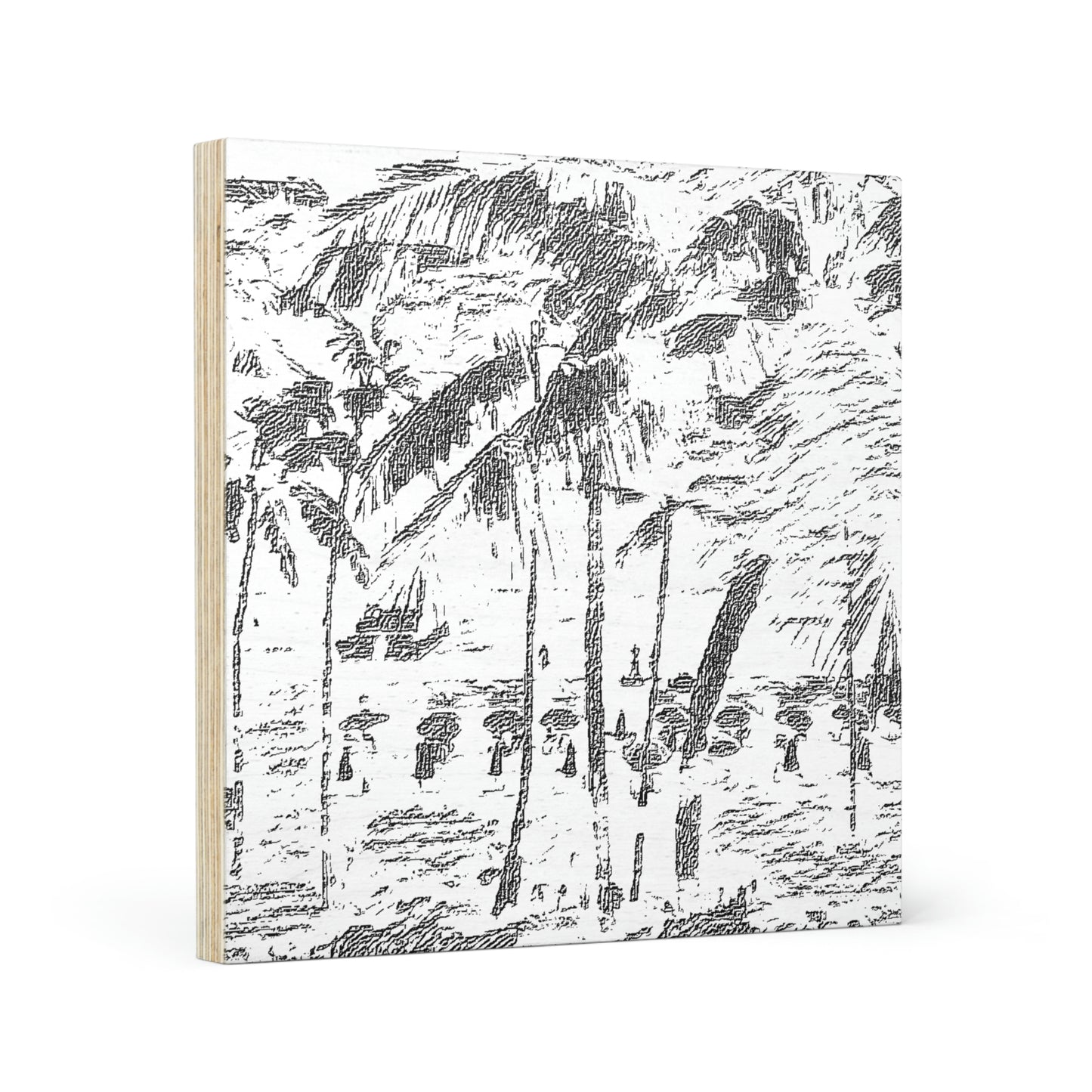 Wood Canvas ... "The Royal Hawai'ian: Waikiki Beach_Beach" ... Honolulu, HI ... Ocotber 2014 (Halloween) ... Original Works ...