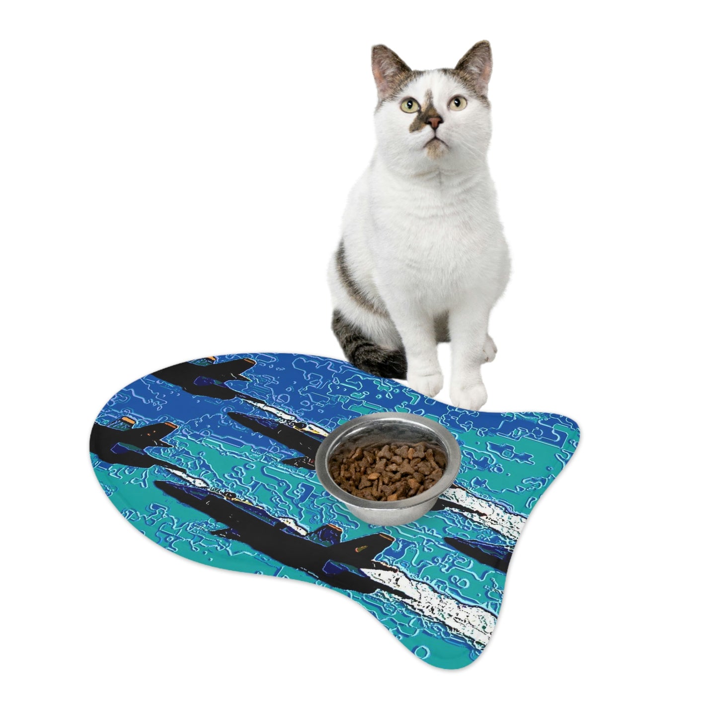 Pet Feeding Mats ... Seattle Seafair ..."Blue Angels Run Over Lake Washington" ... Circa Mid 1980's ... Dr FJ Holt ... Original Works ...