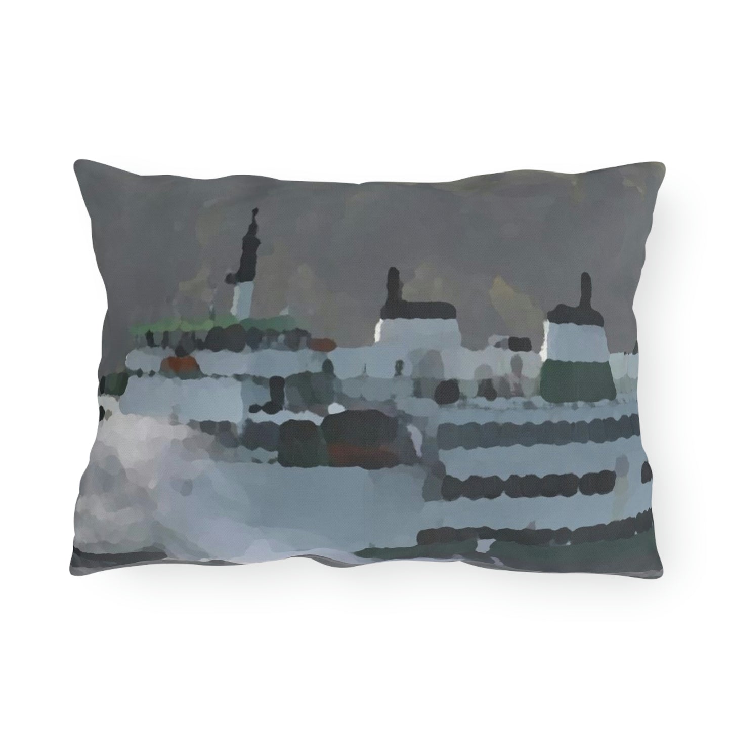 Outdoor Pillows ... WADOT Ferry Crossing ... "A Very Rough Day" ... Mulkiteo Route ... Family Archives ... Early 1990's' ... Original Works ...