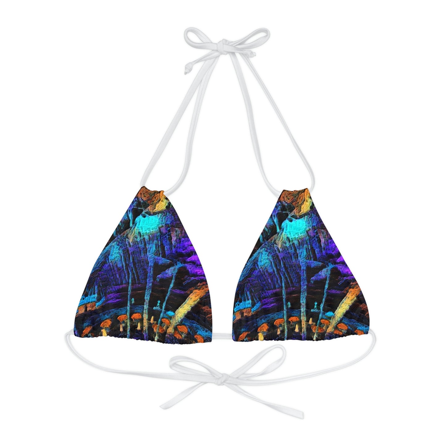 Strappy Triangle Bikini Top (AOP) ... "The Royal Hawai'ian: Waikiki Beach_Beach" ... Honolulu, HI ... Ocotber 2014 (Halloween) ... Original Works ...