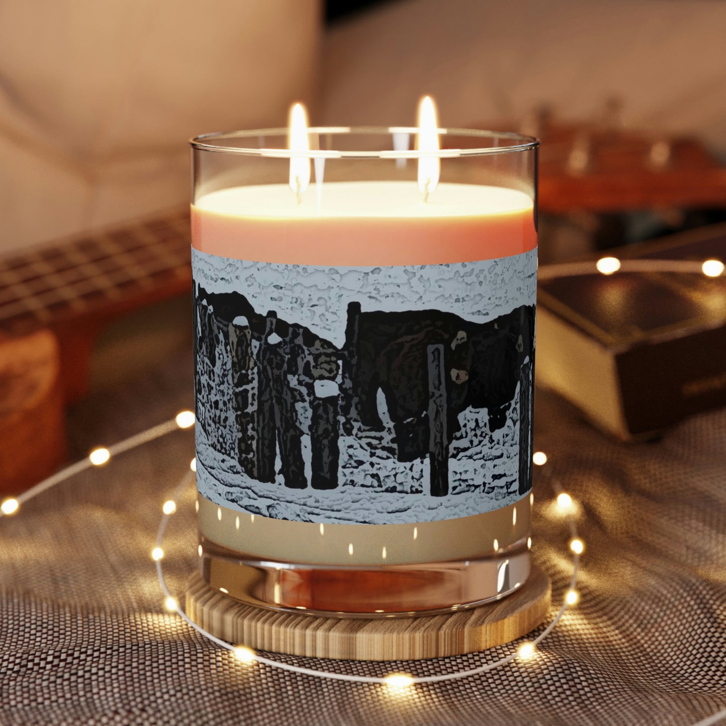 Scented Candle - Full Glass, 11oz ... A Quiet Morning ... "Along The Red River & Nature Preserve Plateau" ... Jan23 ... Original Works ...