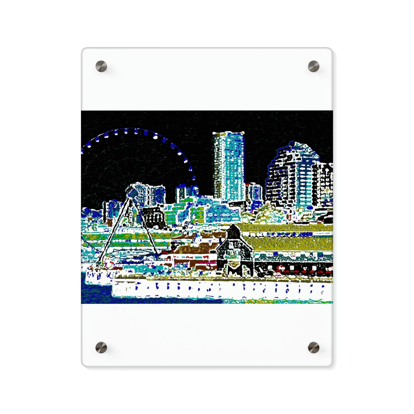 Acrylic Wall Art Panels ... That Classic Wheel ... 'Seattle's Wheel' ... & An Old Classic Waterside Vendors ...  'Family Archives' ... Original Works ...