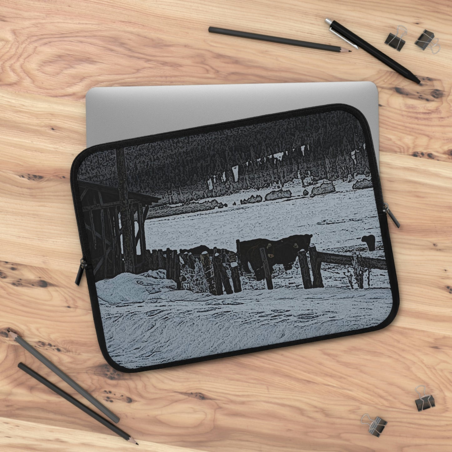 Laptop Sleeve ... A Quiet Morning ... "Along The Red River & Nature Preserve Plateau" ... Jan23 ... Original Works ...