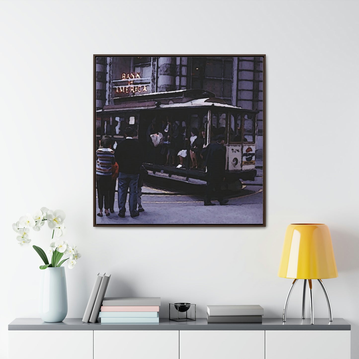 Gallery Canvas Wraps, Square Frame ... San Francisco ... 'Rice-A-Roni-A-San Francisco Treat' ... "A Cable Car Classic" ... Family Archives: 1973 ... Original Works ...