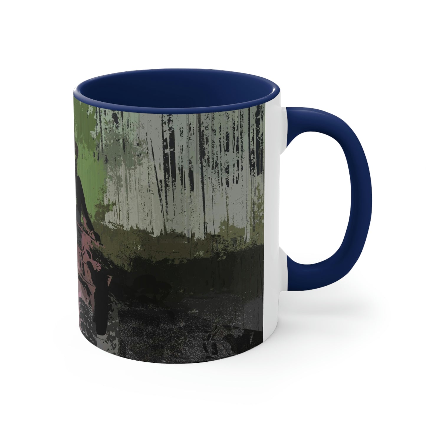 Accent Coffee Mug, 11oz ... 3-Wheeln' N' Groovin The Mountain Roads ... Central Idaho ... Original Works ...