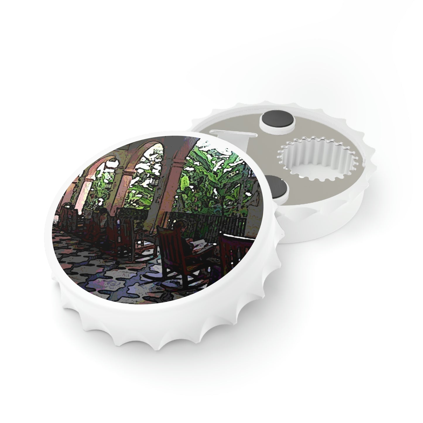 Bottle Opener ... Lanai & Rocking Chairs At: 'The Pink Palace' ... The Royal Hawai'ian ... Honolulu, HI ... '27Oct2014' ... Original Works ...