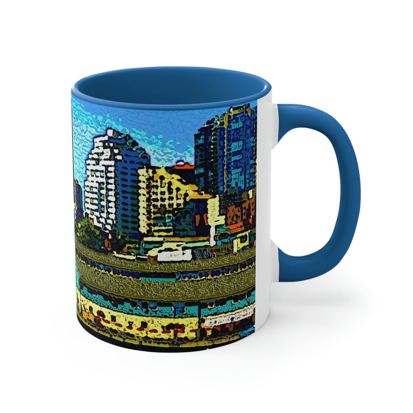 Accent Coffee Mug, 11oz ... That Classic Wheel ... 'Seattle's Wheel' ... & An Old Classic Waterside Vendors ...  'Family Archives' ... Original Works ...