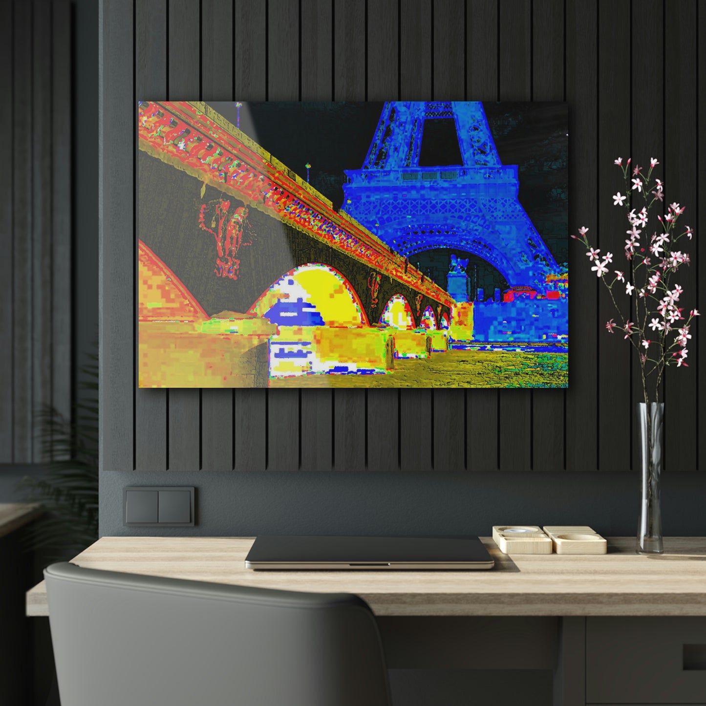 Acrylic Prints ...  Le Tour D'Eiffel ..."Along The Water" ... Barbara Joan Bonnell-Holt ... Le Voyage De Paris: 1972 ... Original Works ...