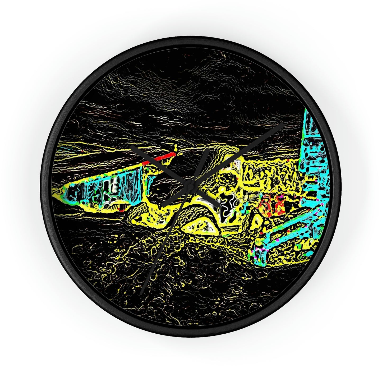 Wall Clock ... "Snow Vehicle In Snow Storm At-Rest" ... Circa 12Mar23 ... Central Idaho ... 18-Hours Rendering Time: Original Works ...