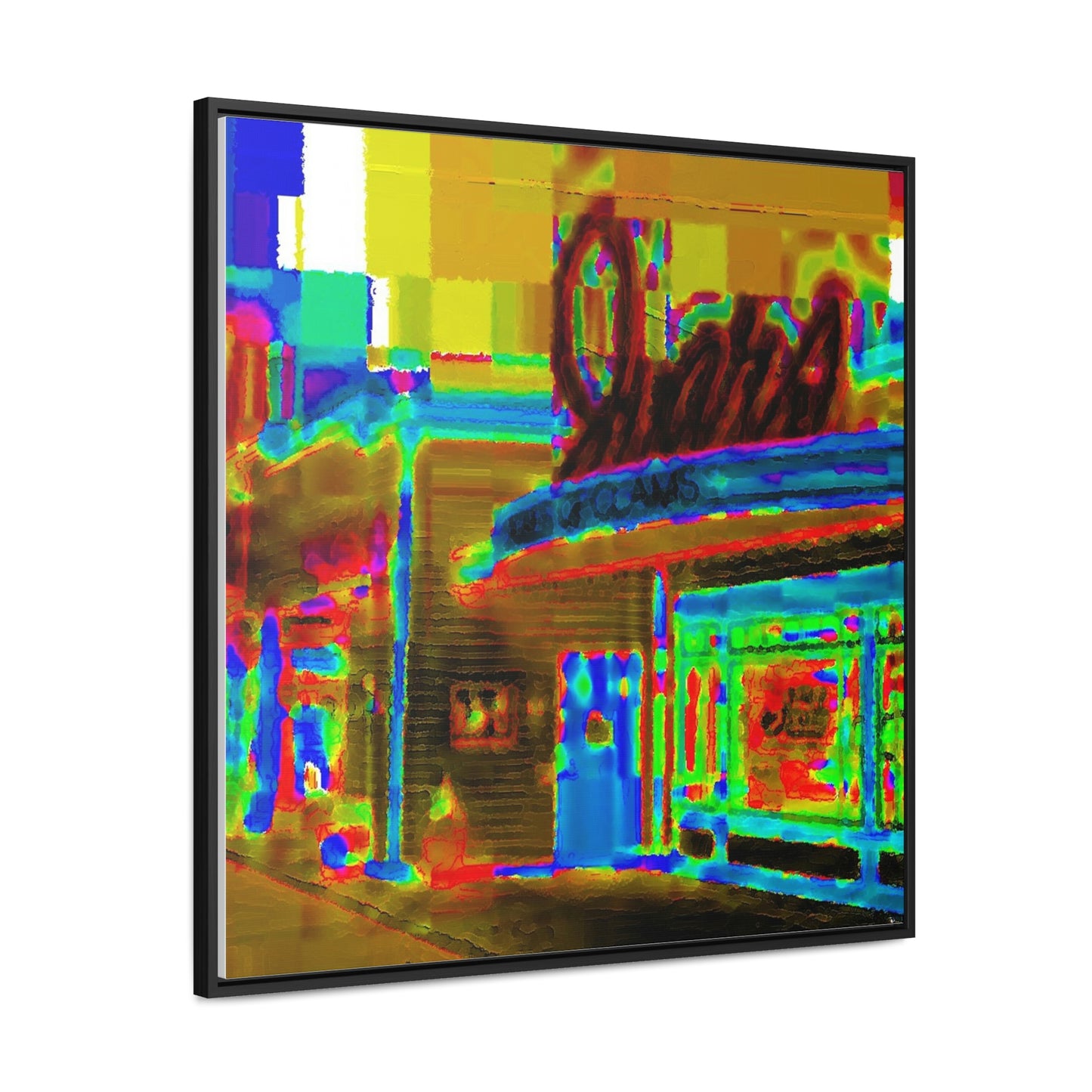 Gallery Canvas Wraps, Square Frame ...  In-A-Hurry & Stressed? ... Remember: Keep "Clam" ... Clam_Happy ...  'Ivars: Seattle Waterfront' ... Personal Archives ... Original Works ...
