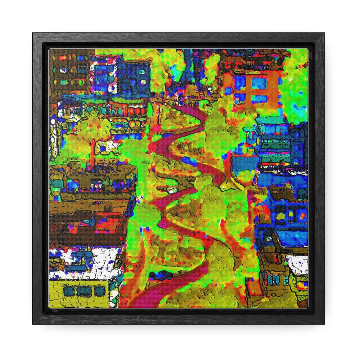 Gallery Canvas Wraps, Square Frame ... A Crazy Street ... 'Eight Winding Curve-Switchbacks' ... "Lombard Street, San Francisco, CA' ... Family Archives: 1970's ... Original Works ...