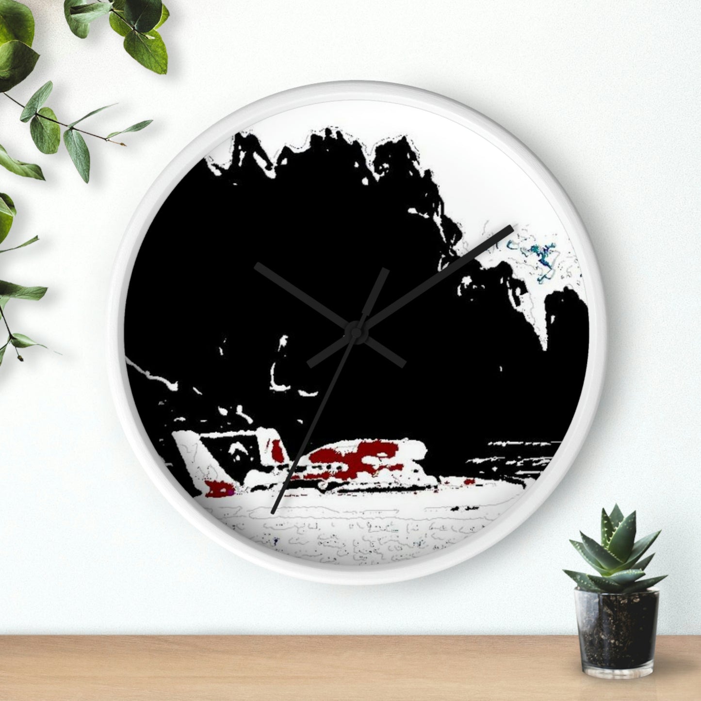 Wall clock ... Seattle Columbia Cup On Lake Washington ... "Dave Wilcox Heads For The Win" ... Associate Gift-Photo ... Original Works ...