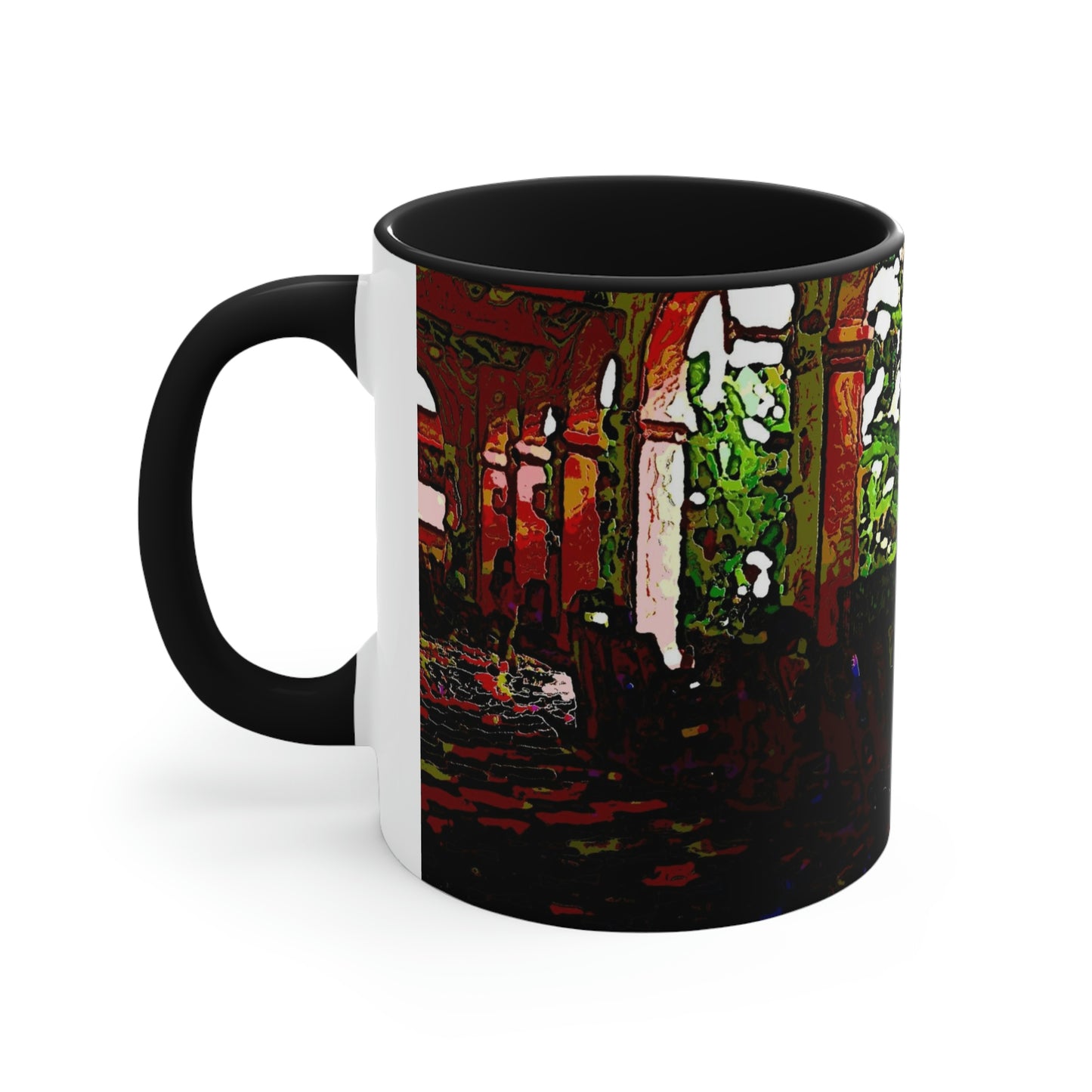 Accent Coffee Mug, 11oz ...  Lanai & Rocking Chairs At: 'The Pink Palace' ... The Royal Hawai'ian ... Honolulu, HI ... '27Oct2014' ... Original Works ...