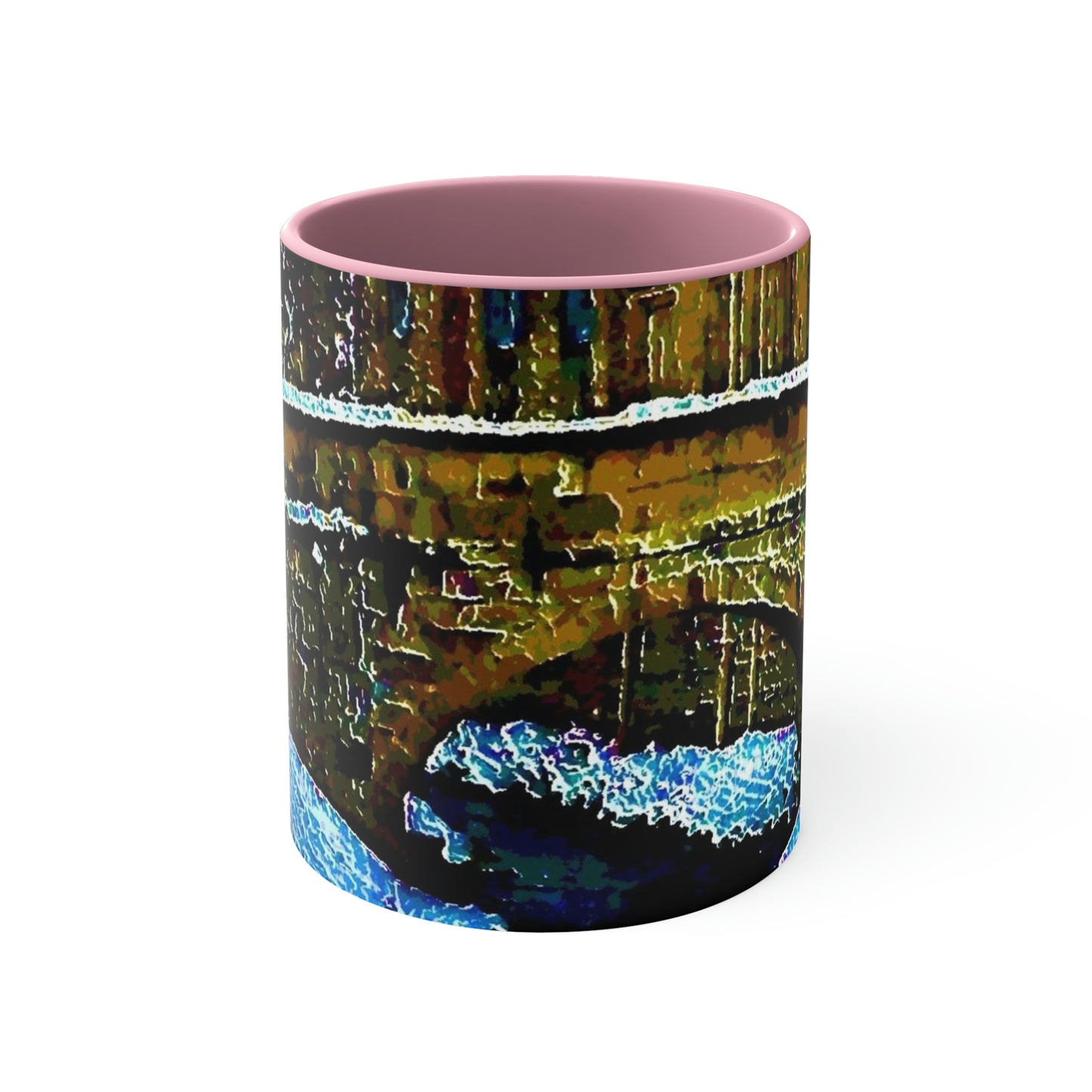 Accent Coffee Mug, 11oz ...  Walikng The Streets & Alleys ... 'Strolling The Canals ... '  ... Original Works  ...