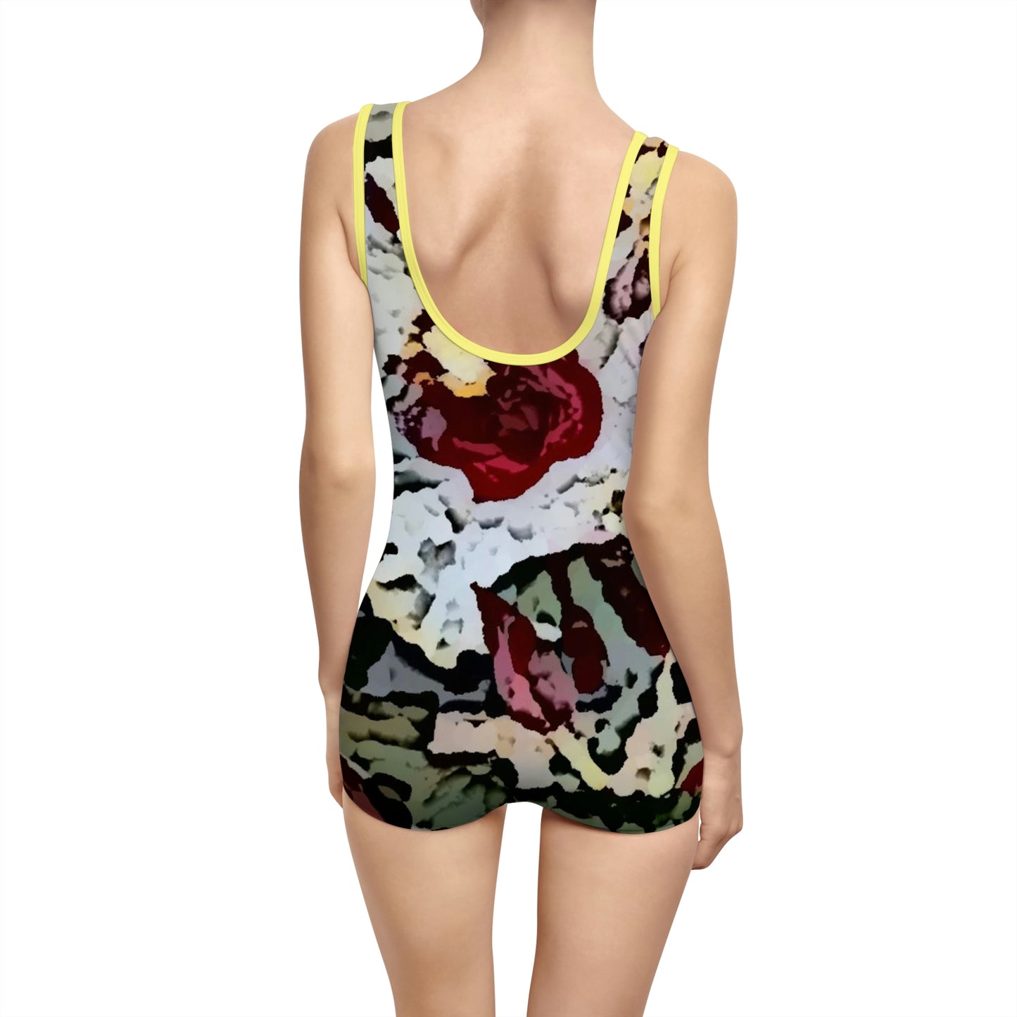 Women's Vintage Swimsuit ... "A Friendly Flower" ... Pointsettia 'Pointing' ... Original Works ... (Supplied Photograph) ...