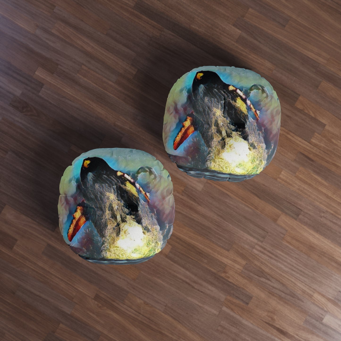 Tufted Floor Pillow, Round ... An Extraordinary Humpback Breach ... 'With Explosive Energy' ... Family Archives (KPH) ... Circa: 21st Century. Maui, HI ... Original Works ...