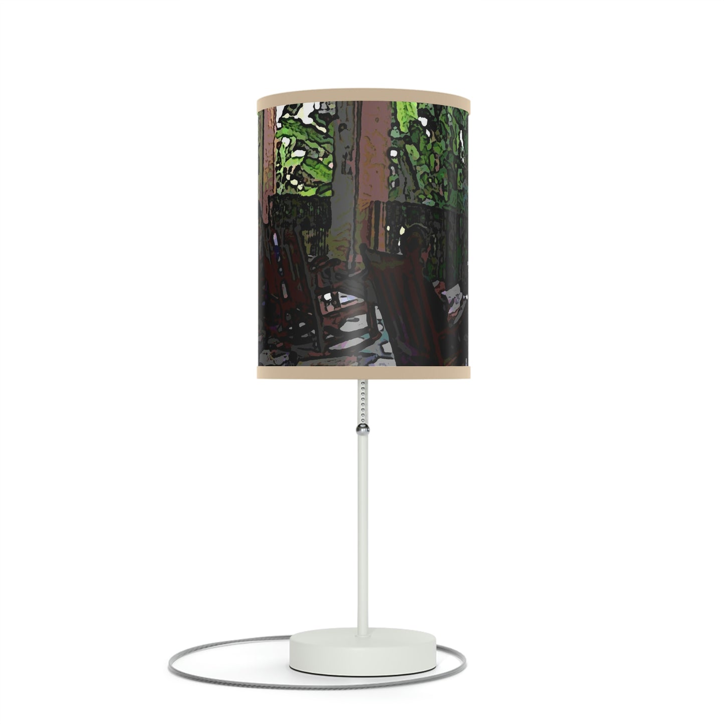 Lamp on a Stand, US|CA plug ...Lanai & Rocking Chairs At: 'The Pink Palace' ... The Royal Hawai'ian ... Honolulu, HI ... '27Oct2014' ... Original Works ...