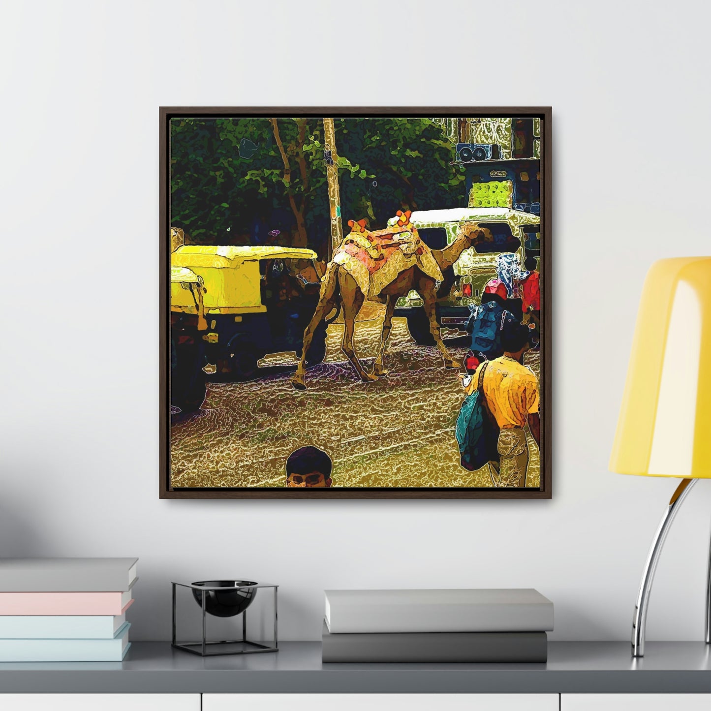 Gallery Canvas Wraps, Square Frame ... "Truckin'-Up-To-Buffalo ... 'Oops - Wrong Country' ... Truckin'-Up-To-New Delll -'E' ... " ... (Delhi, India) ... 5July2007. Original Works ...