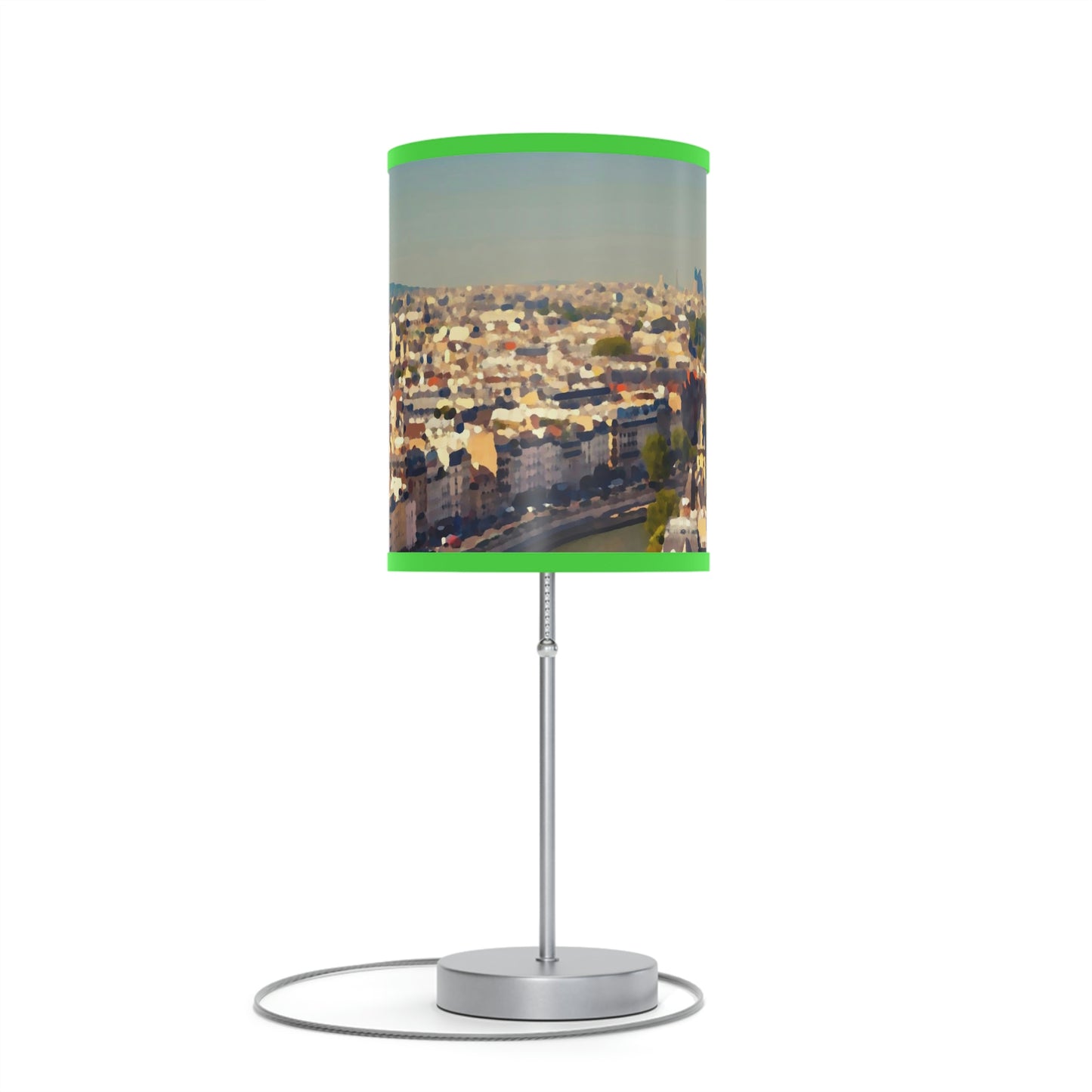 Lamp on a Stand, US|CA plug ... Au Paris ... "Along The River Seine" ... Barbara Joan Bonnell-Holt: 1972 ... Original Works ...