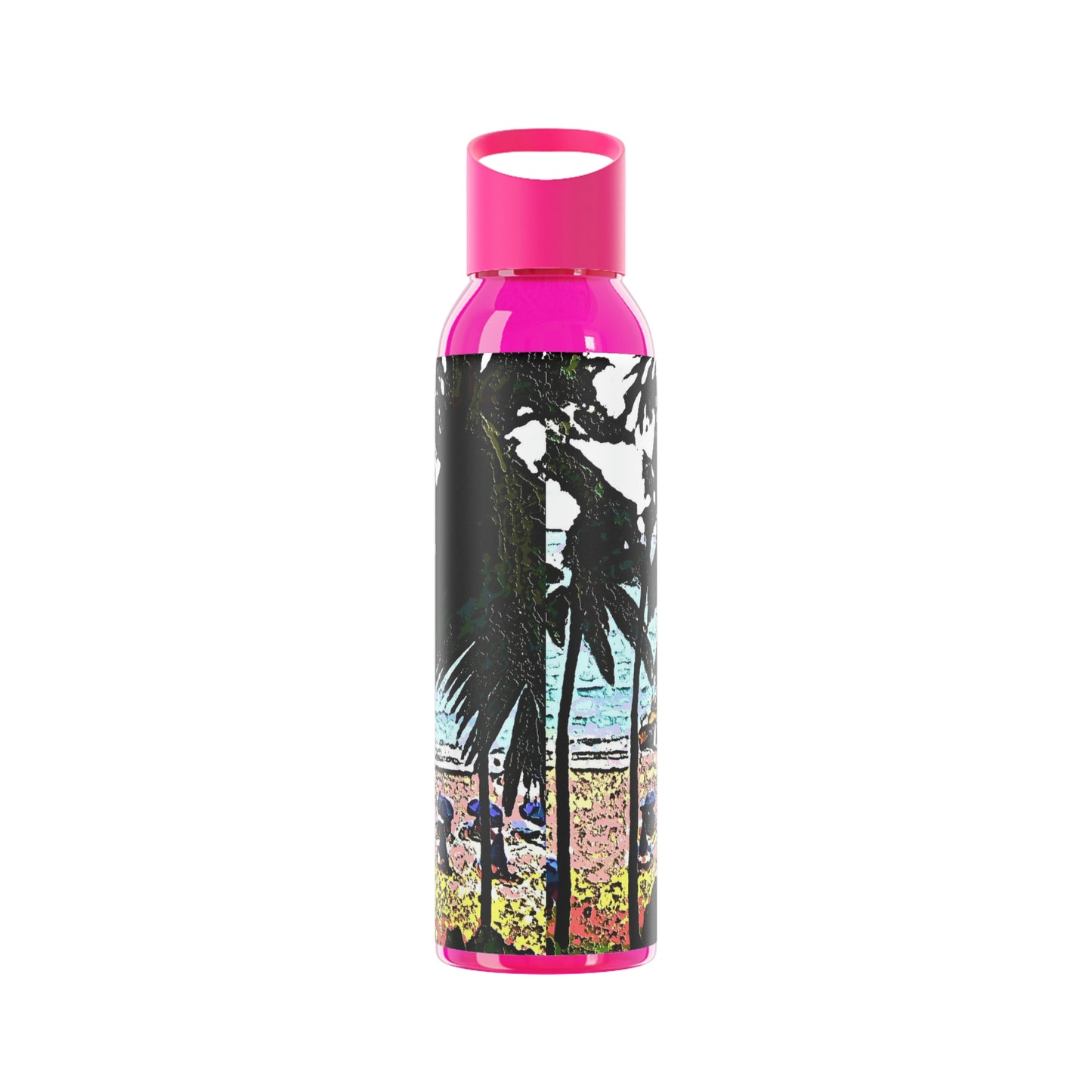 Sky Water Bottle ... "A Beautiful Beach Amongst The Palms" ... The Outrigger Waikiki, Honolulu, Oahu ... Original Works ...