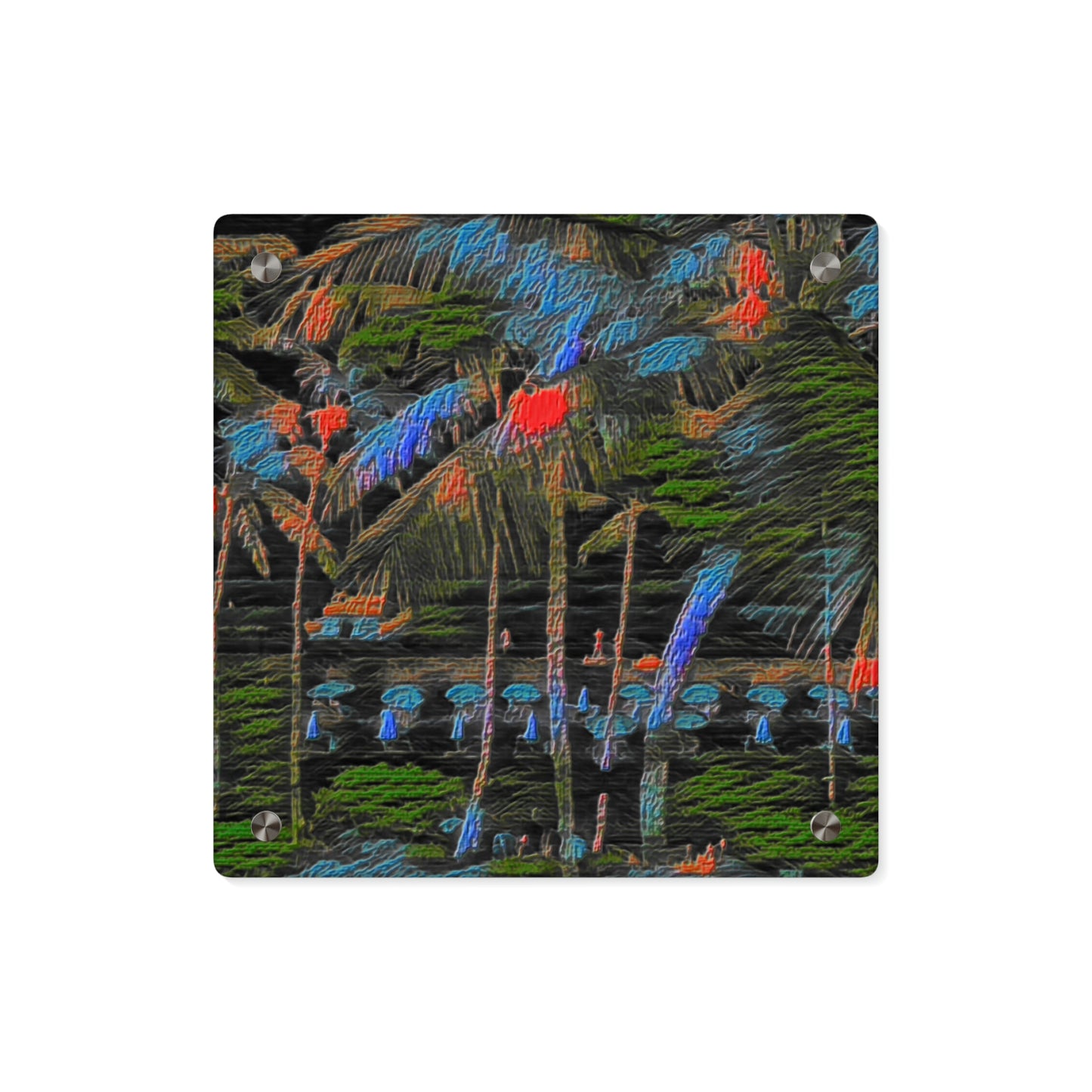 Acrylic Wall Art Panels ... "The Royal Hawai'ian: Waikiki Beach_Beach" ... Honolulu, HI ... Ocotber 2014 (Halloween) ... Original Works ...