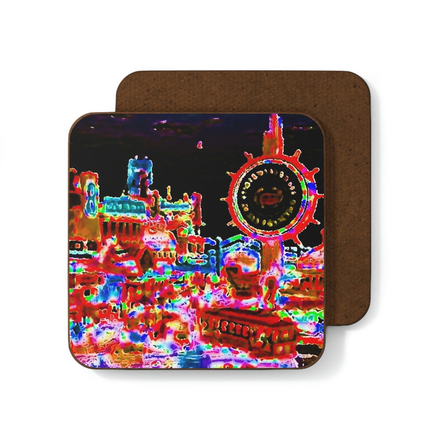 Hardboard Back Coaster ... "No.9 Fishermen's Grotto - Fishermen's Wharf, SF, California" ... Family Archives: 1970's ... Original Works ...