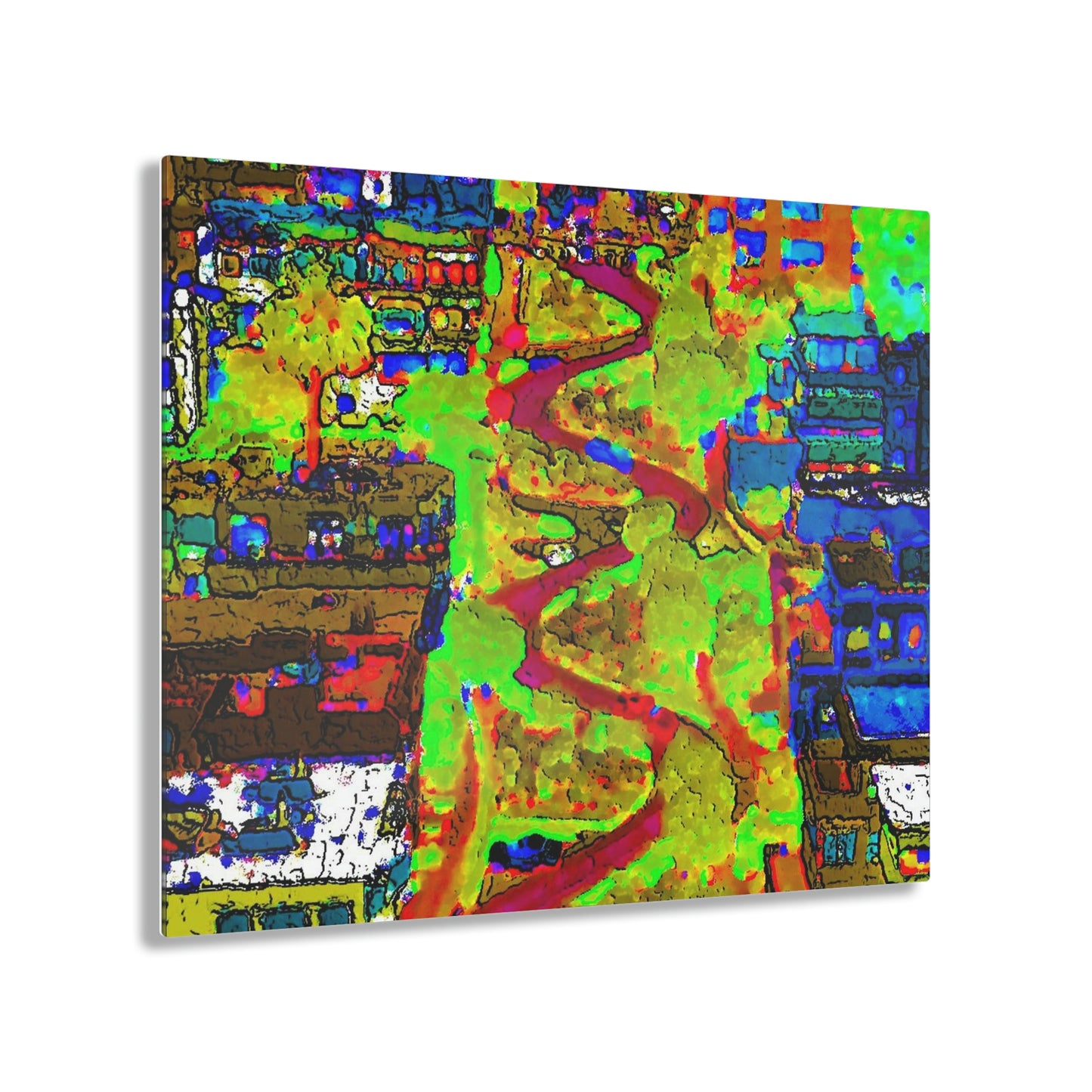 Acrylic Prints ... A Crazy Street ... 'Eight Winding Curve-Switchbacks' ... "Lombard Street, San Francisco, CA' ... Family Archives: 1970's ... Original Works ...