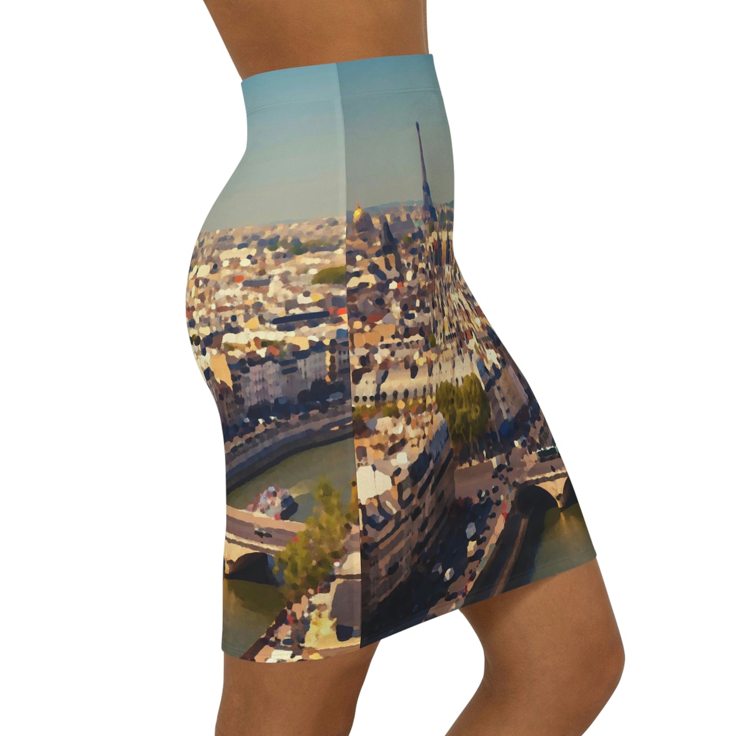 Women's Mini Skirt ... Au Paris ... "Along The River Seine" ... Barbara Joan Bonnell-Holt: 1972 ... Original Works ...
