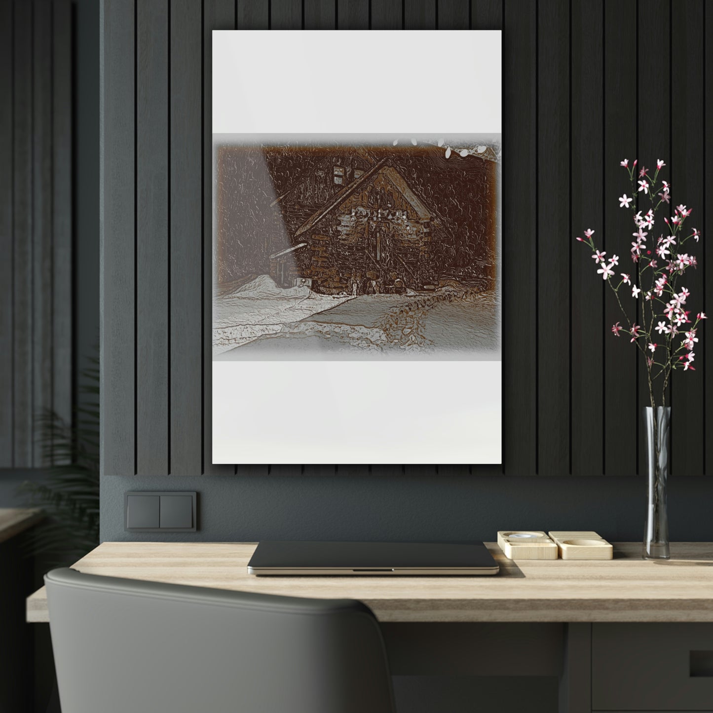 Acrylic Prints ... "A Cold, Snowy, Quiet Morning 'Above-The-Creek' ... " ... Original Works ...