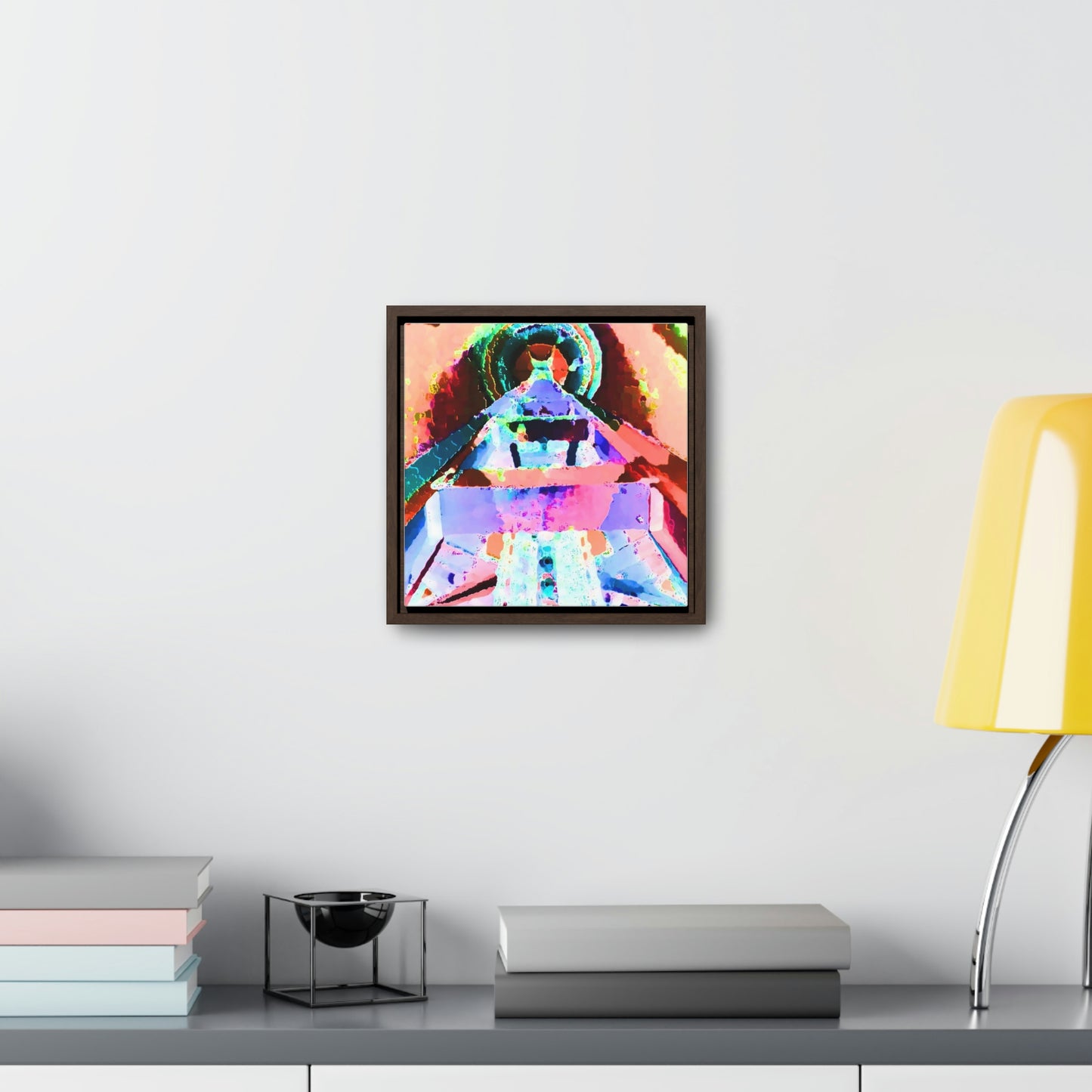Gallery Canvas Wraps, Square Frame ... "Seattle's World Fair" ... Below Space Needle 'Looking Up' ... On A Very Rainy Morning (Father's Family Photo). ... Original ...