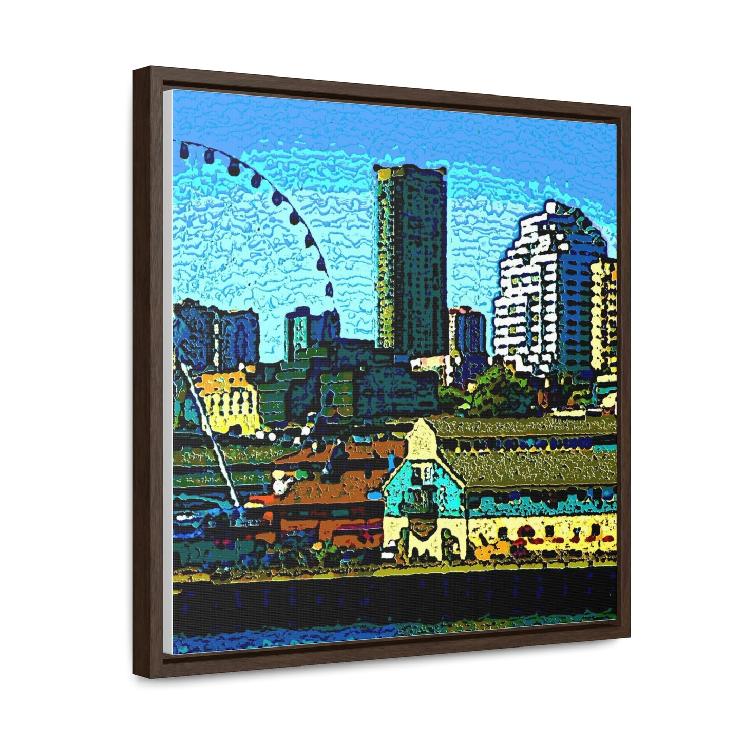 Gallery Canvas Wraps, Square Frame ... That Classic Wheel ... 'Seattle's Wheel' ... & An Old Classic Waterside Vendors ...  'Family Archives' ... Original Works ...