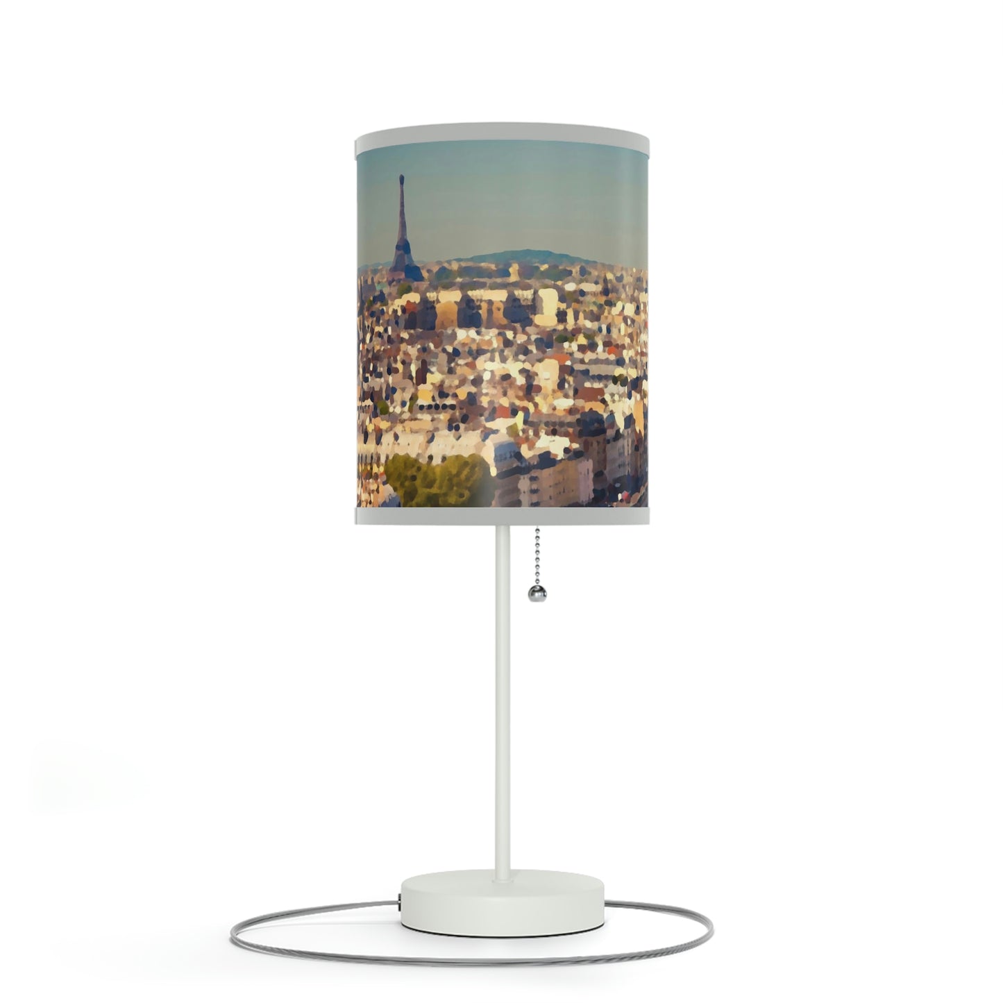 Lamp on a Stand, US|CA plug ... Au Paris ... "Along The River Seine" ... Barbara Joan Bonnell-Holt: 1972 ... Original Works ...