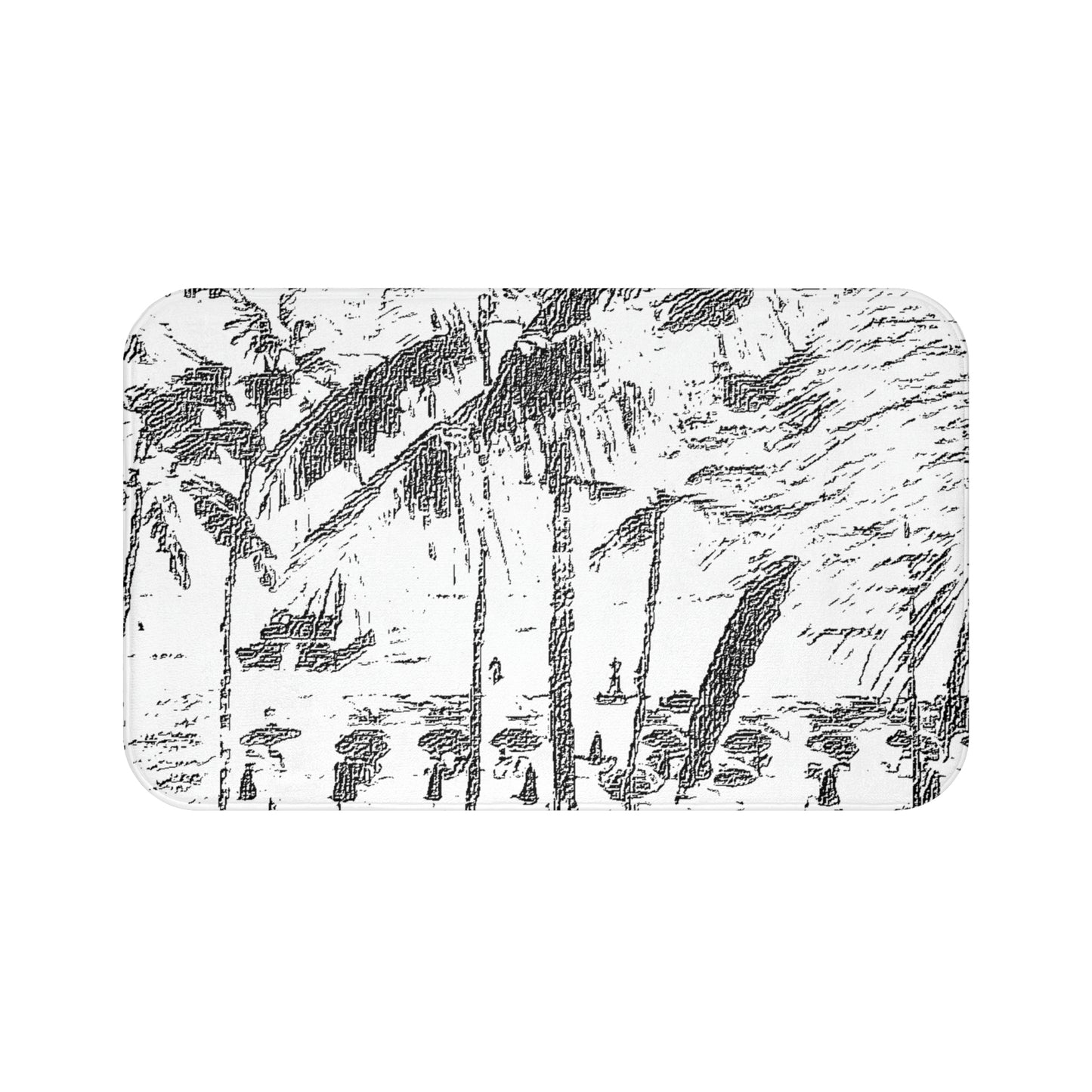 Bath Mat ... "The Royal Hawai'ian: Waikiki Beach_Beach" ... Honolulu, HI ... October 2014 (Halloween) ... Original Works ...