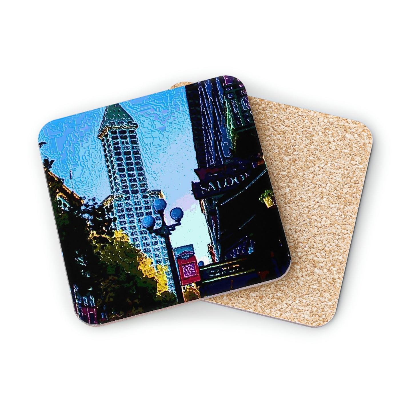 Coasters ...  Pioneer Square & Smith Tower ... 'That World Famous View' ... Colleague Supplied Photo ... Original Works ...