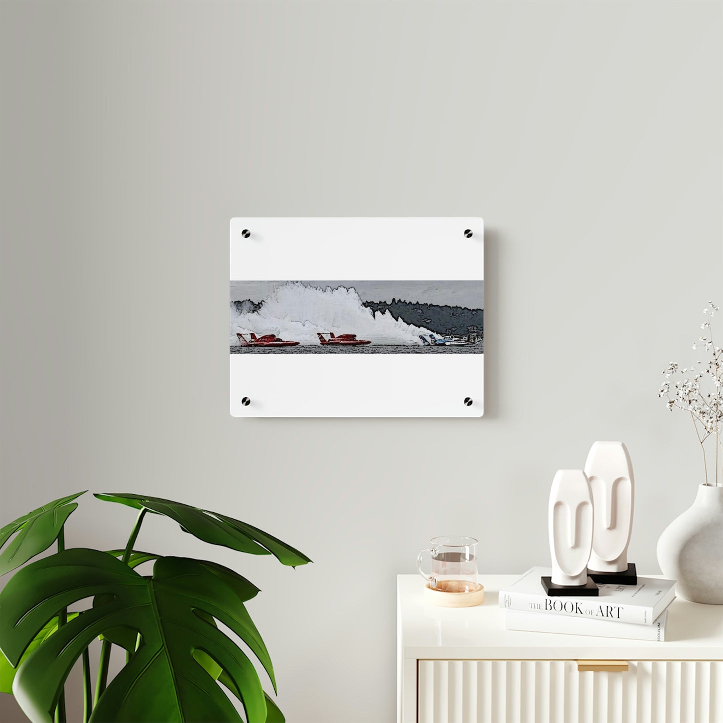 Acrylic Wall Art Panels ... Seattle Columbia Cup On Lake Washington ... "Dave Wilcox Heads For The Win" ... Associate Gift-Photo ... Original Works ...