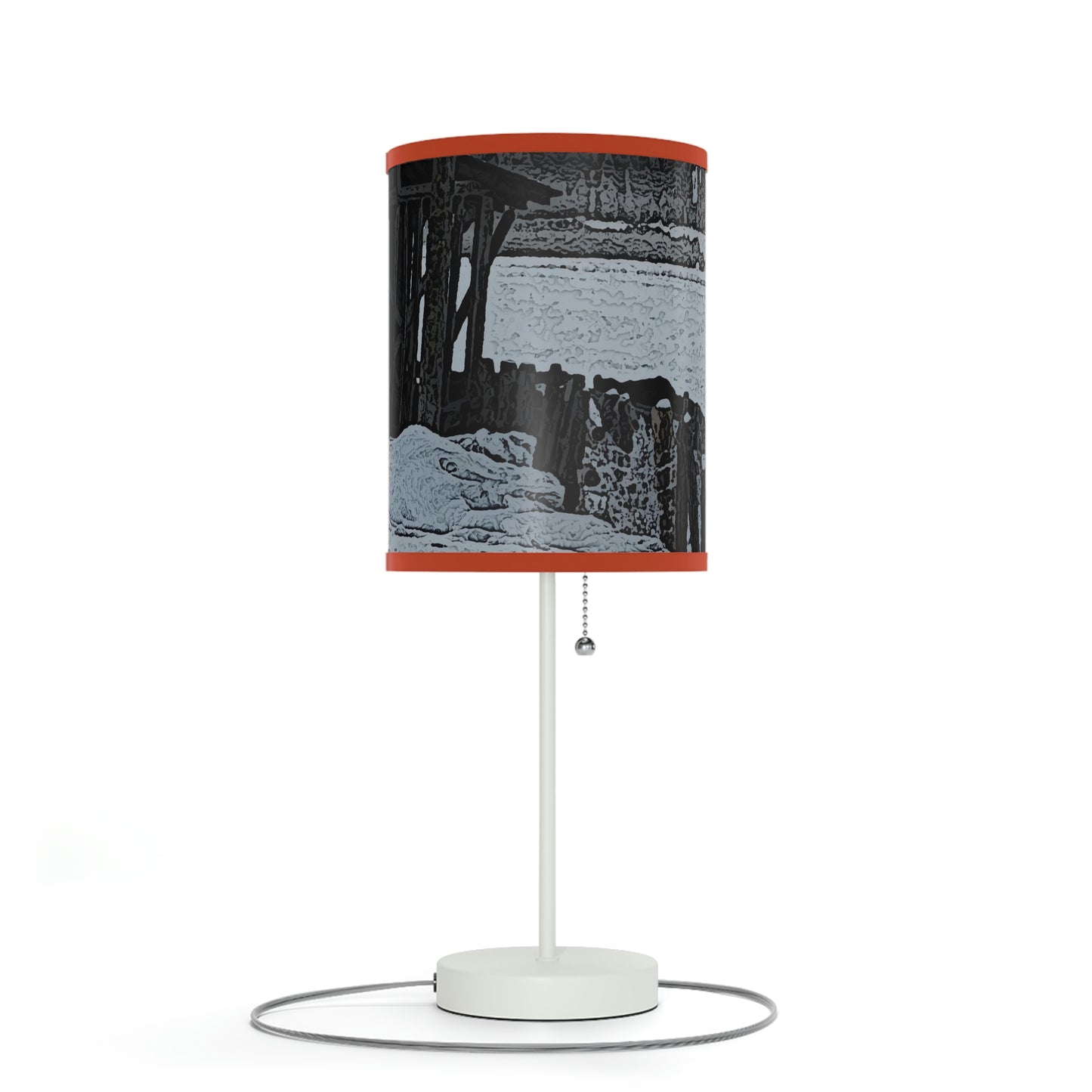 Lamp on a Stand, US|CA plug ... A Quiet Morning ... "Along The Red River & Nature Preserve Plateau" ... Jan23 ... Original Works ...