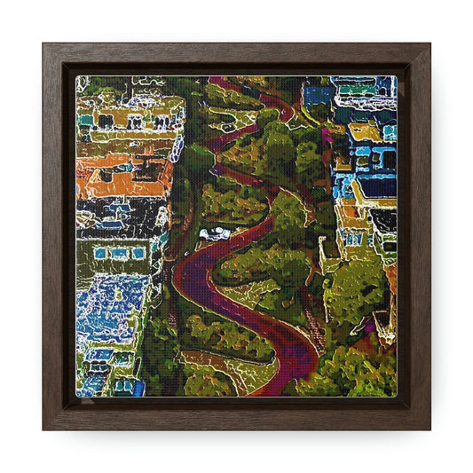 Gallery Canvas Wraps, Square Frame ... A Crazy Street ... 'Eight Winding Curve-Switchbacks' ... "Lombard Street, San Francisco, CA' ... Family Archives: 1970's ... Original Works ...