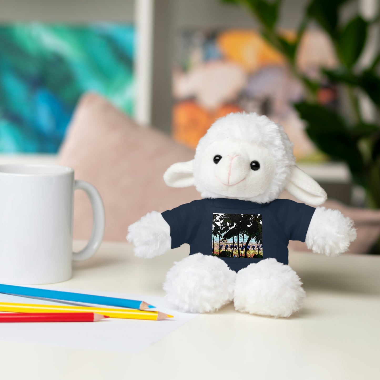 Stuffed Animals with Tee ... "A Beautiful Beach Amongst The Palms" ... The Outrigger Waikiki, Honolulu, Oahu ... Original Works ...