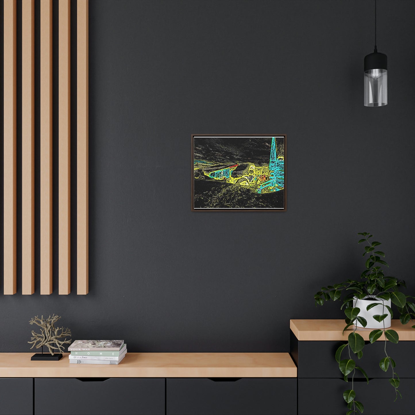 Gallery Canvas Wraps, Horizontal Frame ... "Snow Vehicle In Snow Storm At-Rest" ... Circa 12Mar23 ... Central Idaho ... 18-Hours Rendering Time: Original Works ...