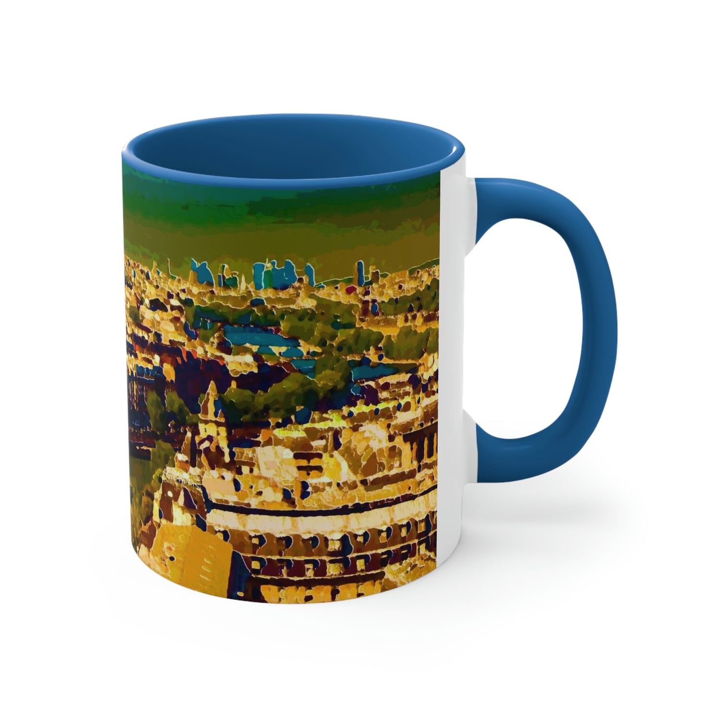 Accent Coffee Mug, 11oz ... Au Paris ... "Along The River Seine" ... Barbara Joan Bonnel-Holt: 1972 ... Original Works ...