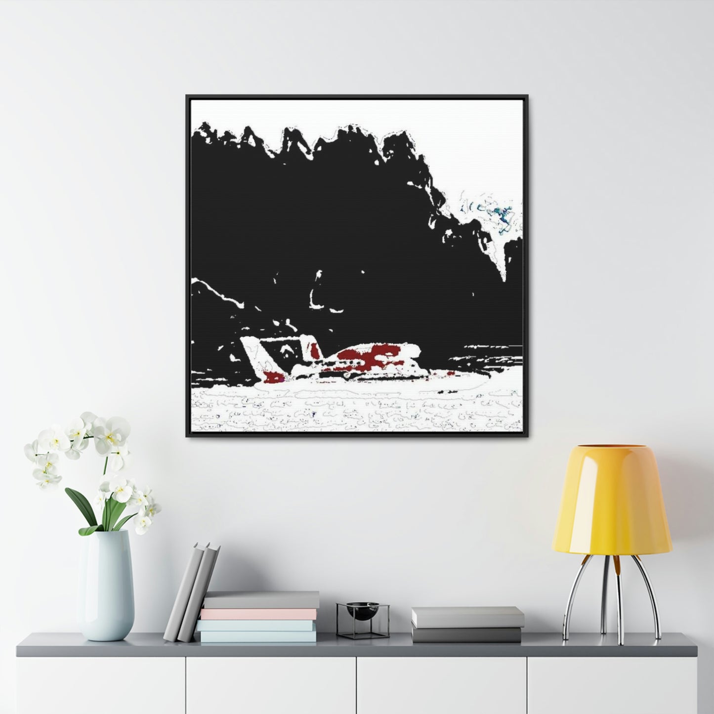 Gallery Canvas Wraps, Square Frame ...  Seattle Columbia Cup On Lake Washington ... "Dave Wilcox Heads For The Win" ... Associate Gift-Photo ... Original Works ...