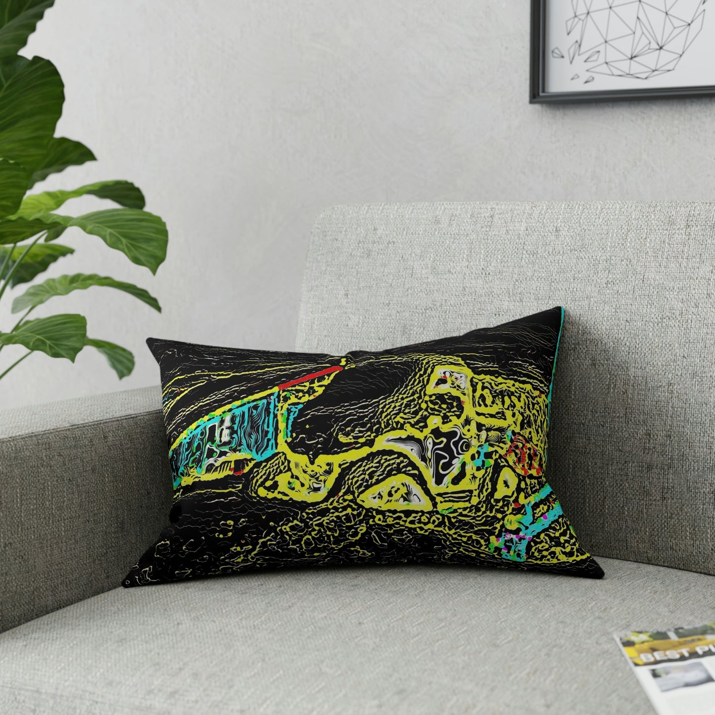 Broadcloth Pillow ...  "Snow Vehicle In Snow Storm At-Rest" ... Circa 12Mar23 ... Central Idaho ... 18-Hours Rendering Time: Original Works ...